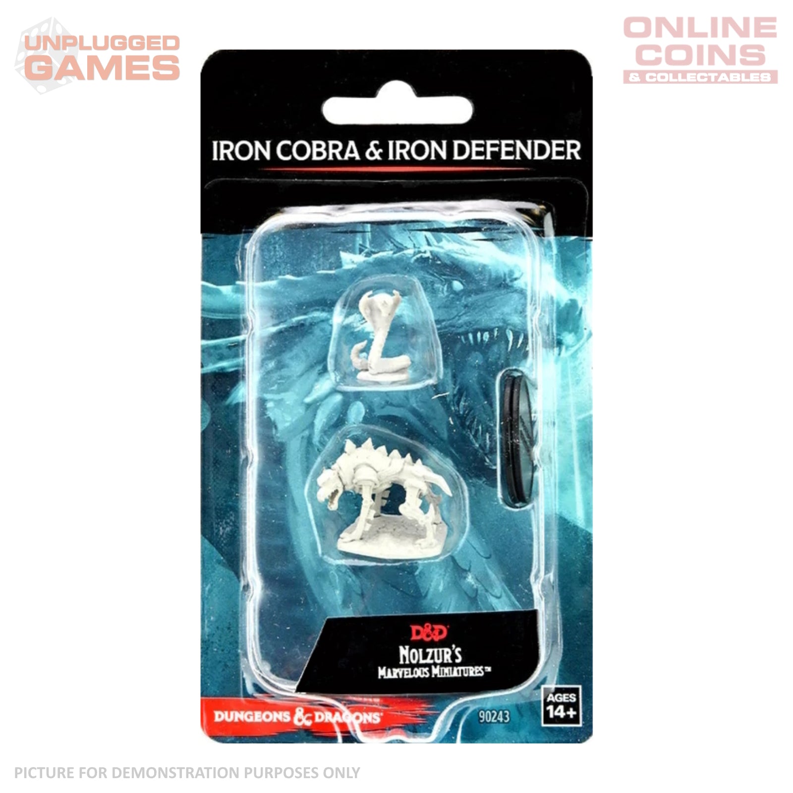 Dungeons & Dragons Nolzurs Marvelous Unpainted Miniatures - Iron Cobra & Iron Defender